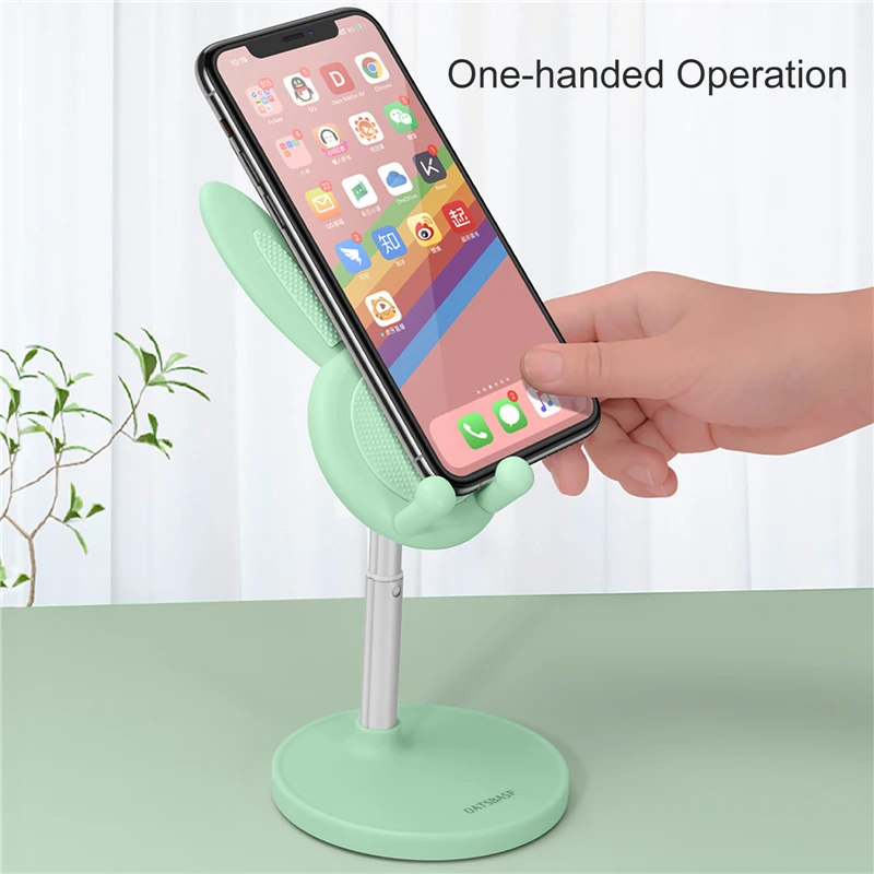 2022 Cute Bunny Phone Holder Desktop Cell Phone Stand Height Angle