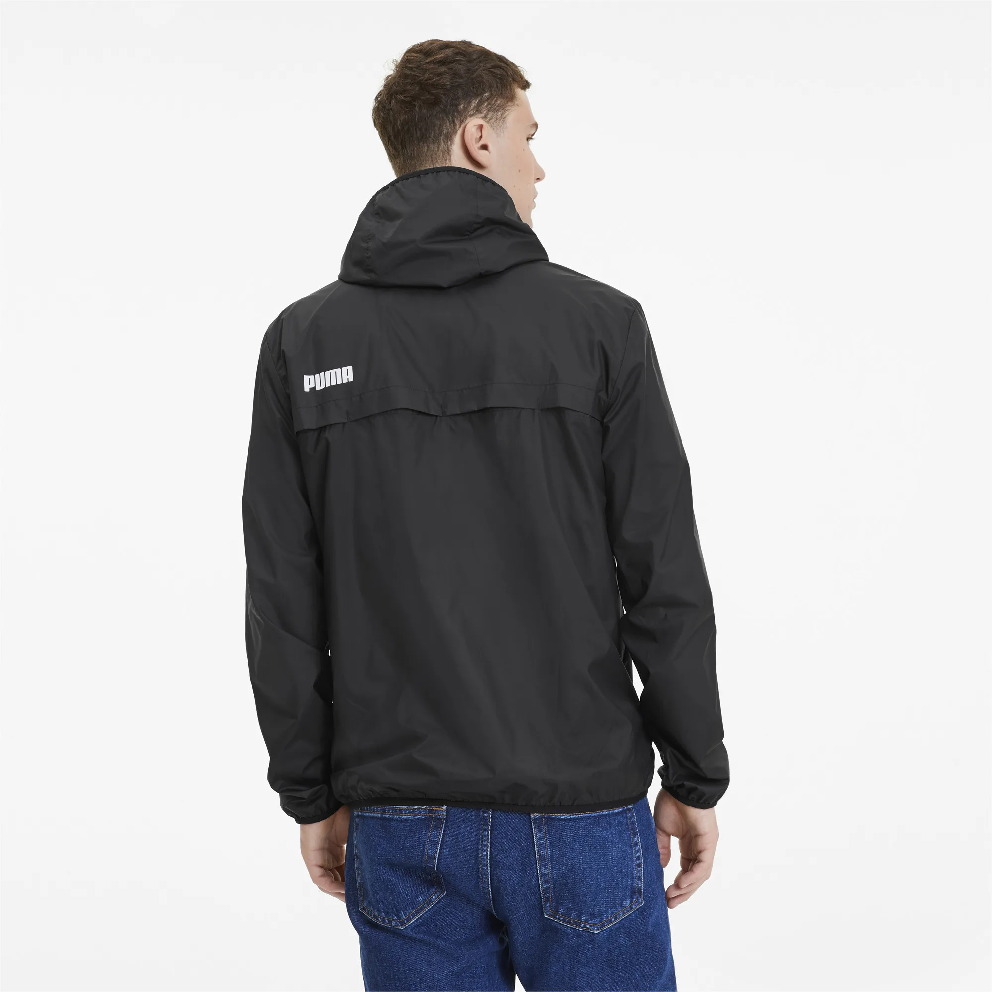 puma men's essentials solid windbreaker jacket