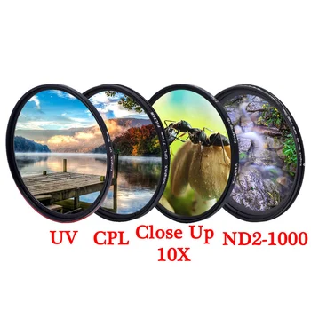 

KnightX MCUV UV CPL ND Star line ND2-ND1000 variable polarizer colse up Macro Camera dslr Lens Filter colored light photo color