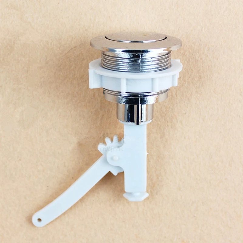 1pc Older Toilet Universal Flush Toilet Cistern Tank Single Push Button Flush 38mm Mounting Hole Plastic