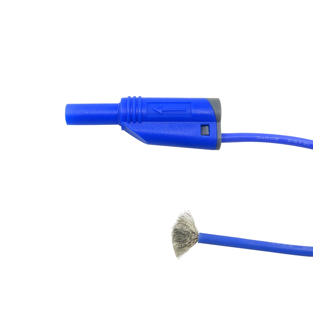 Cleqee P1024 P1036 P1037 P1050-1 высокого качества 4 мм штекер типа "банан" безопасный штабелированный тестовый провод 14AWG мягкий силиконовый проводной 100 см