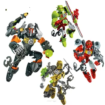 

Hero Factory 4pcs/Set ROCKA BULK BREEZ FURNO Building Block Set Toy For Child Compatible Major Brands Gift