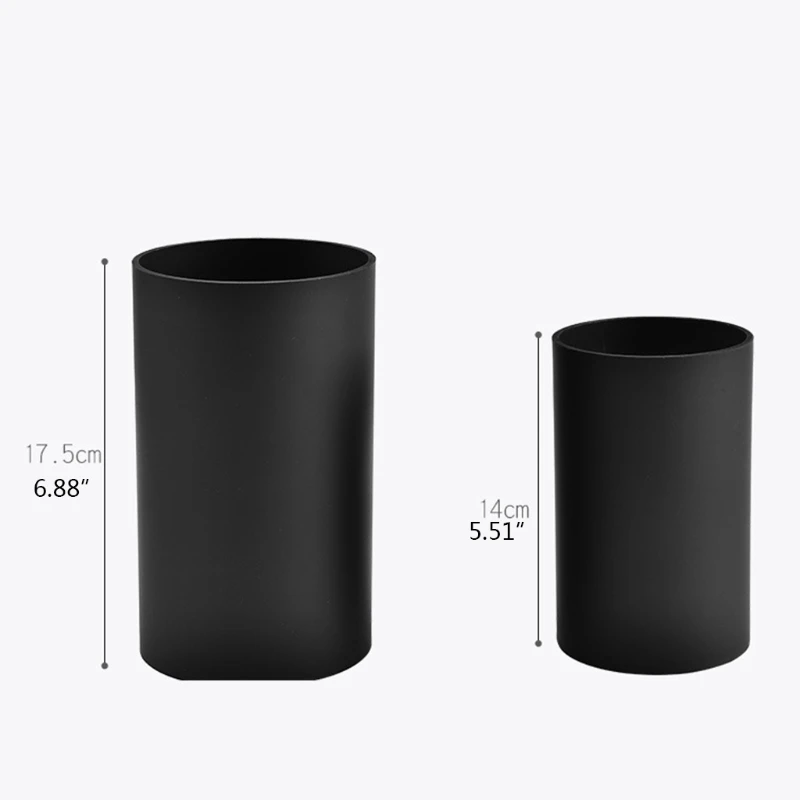 Kitchen Utensil Holder Black Plastic Cylinder Storage Tableware Drying Canister Cutlery Organizer Tools 5