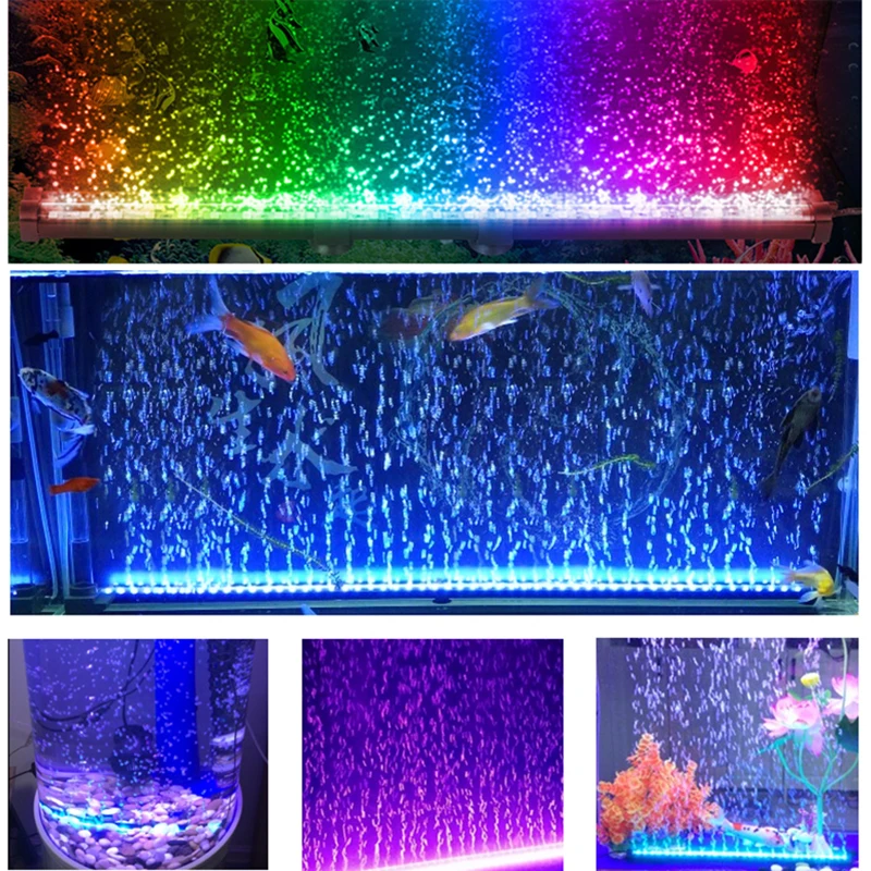 RGB светодиодный аквариумный светильник 25/37/41/51 см 5050 погружной водный воздушный