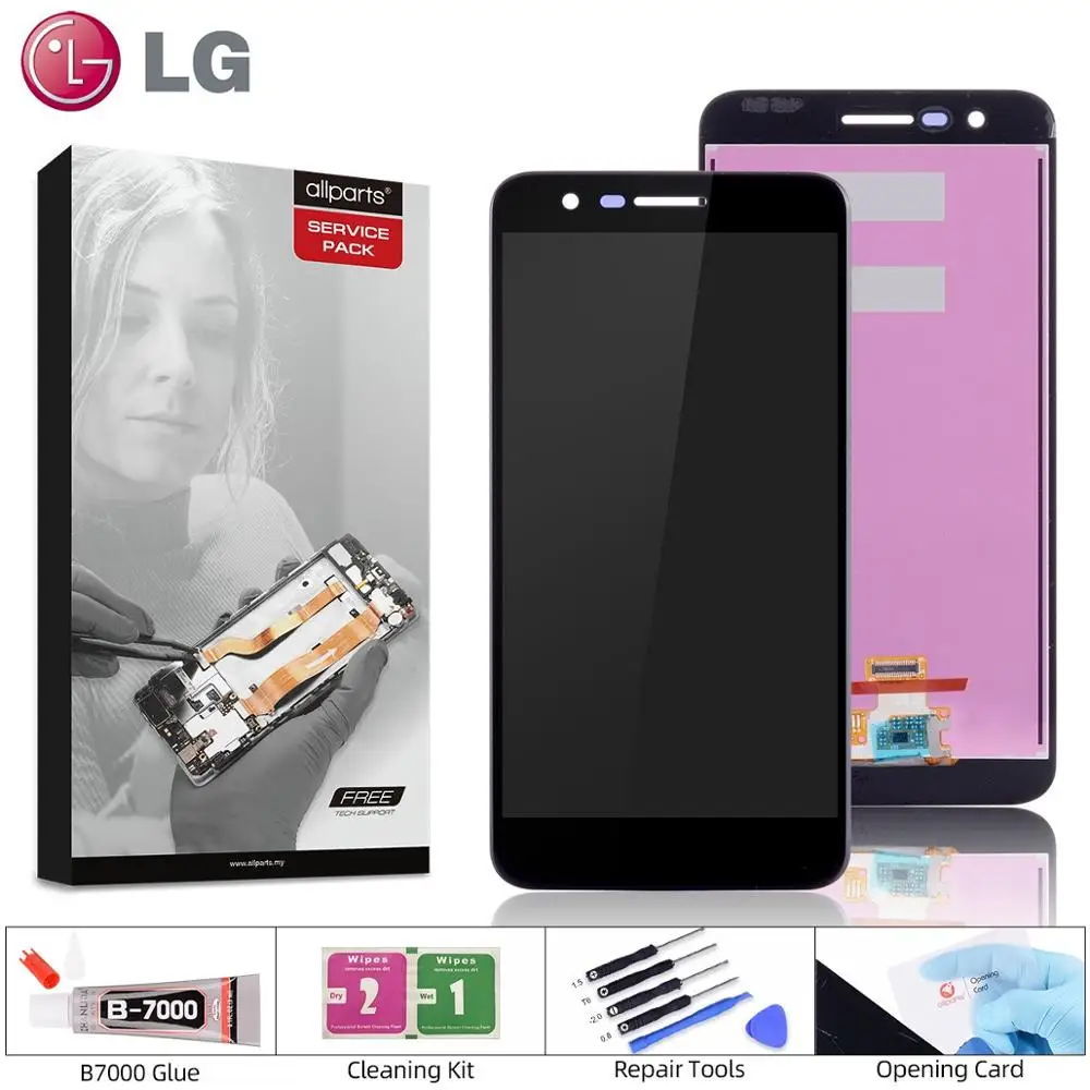 Дисплей для LG K10 LCD в сборе с тачскрином на рамке черный