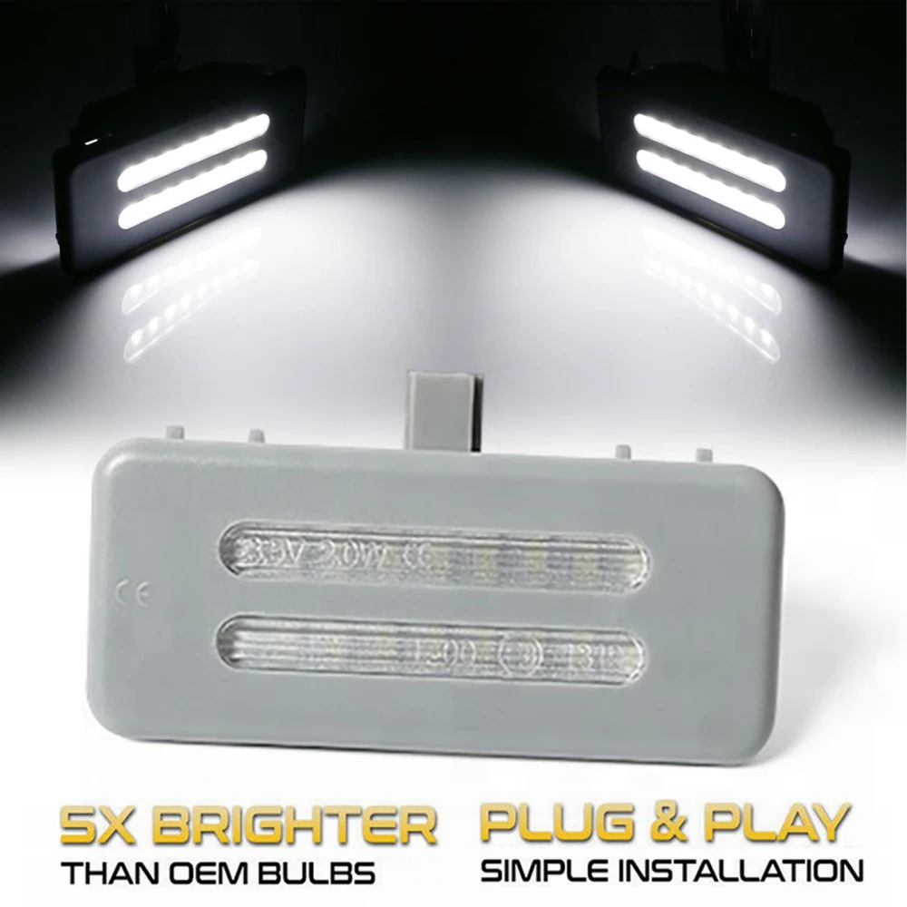 2Pcs For BMW E90 E60 E61 X1 E84 X5 E70 X6 E71 E72 E91 E92 X3 F25 White LED Reading Lights Interior Sun Visor Vanity Mirror Lamps |
