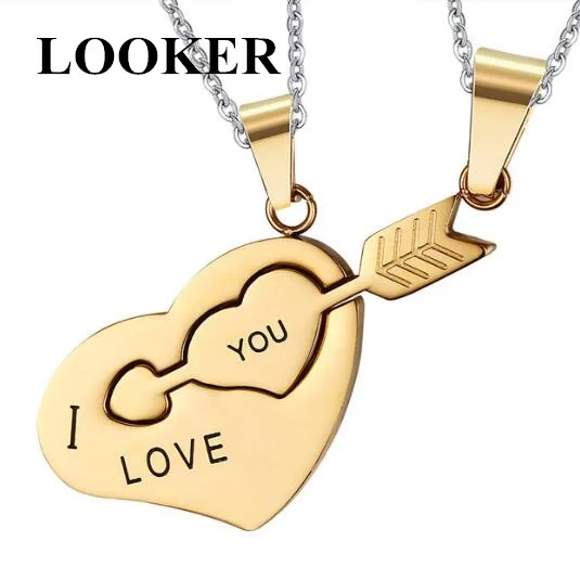 LOOKER I LOVE YOU ожерелье лучших друзей кулон из нержавеющей стали украшения для