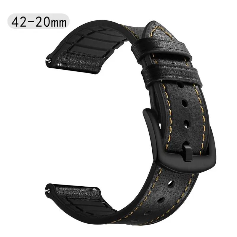 20 мм/22 мм Натуральная кожа ремешок на запястье, наручные часы для samsung Galaxy Watch 42/46 мм - Цвет: B1
