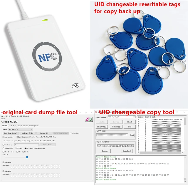 Smart IC Card Reader Writer ACR122u-a9 NFC Card Reader Writer With ...