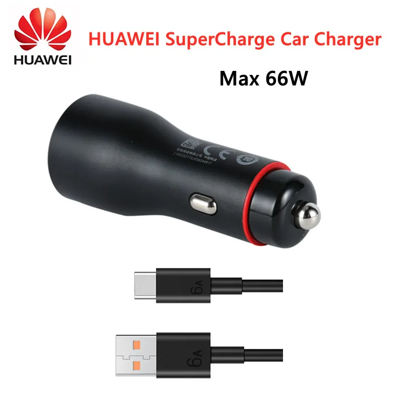 HUAWEI SuperCharge Car Charger Max 66W Dual USB Port Universal Compatibility With 6A Type-c Cable For Huawei/iPhone charger adapter battery charger power supply adapter fast charger battery charger adapter