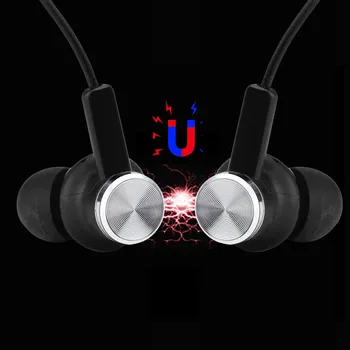 

Magnet Universal In-Ear Earbud with Mic Earphone Stereo Headset For Mobile Phone Andriod Phone