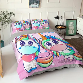 

Cartoon Unicorn Duvet Cover 3D Bedding Sets Soft Comfortable Double Single Quilt Cover Bedclothes Luxury Home Textiles