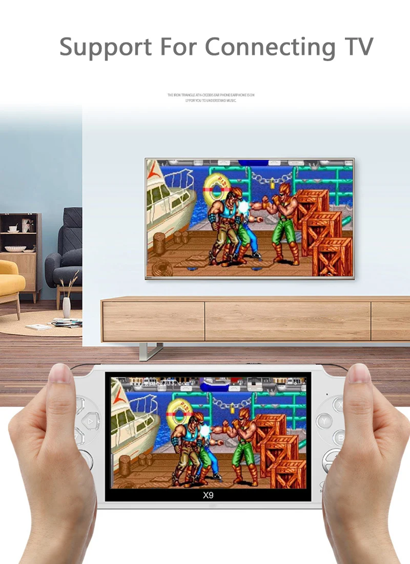 ГОРЯЧАЯ видео игровая консоль X9 PSVita портативный игровой плеер для psp/GBA/NES Ретро игры 5,1 дюймов экран ТВ с Mp4 кинокамерой