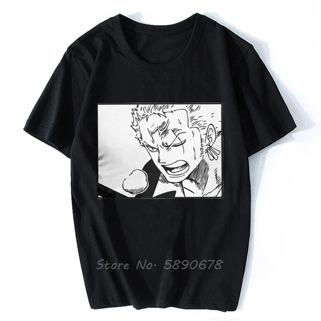 One Piece Roronoa Zoro T-shirt Size L Short Sleeve Round Neck