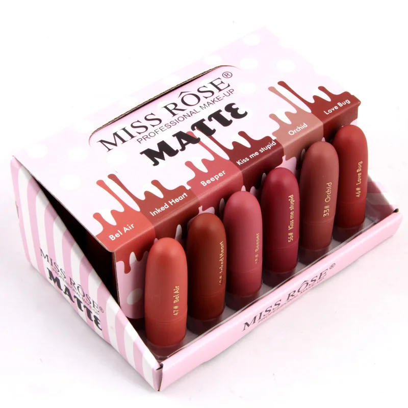 Maquiagem à Prova Lote Conjunto Batom Matte d' Água Cosméticos Vermelho Sexy Maquiagem Mate 24 - 72 96 Pçs 5 Matte Maquiagem À Prova D' Água Conjunto