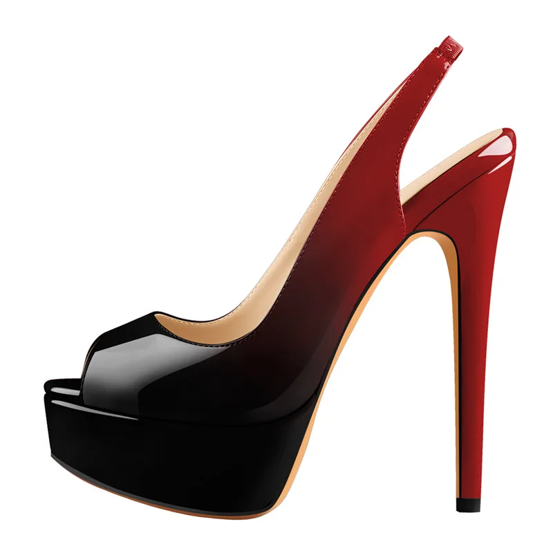Onlymaker Platform Peep Toe Slingback 