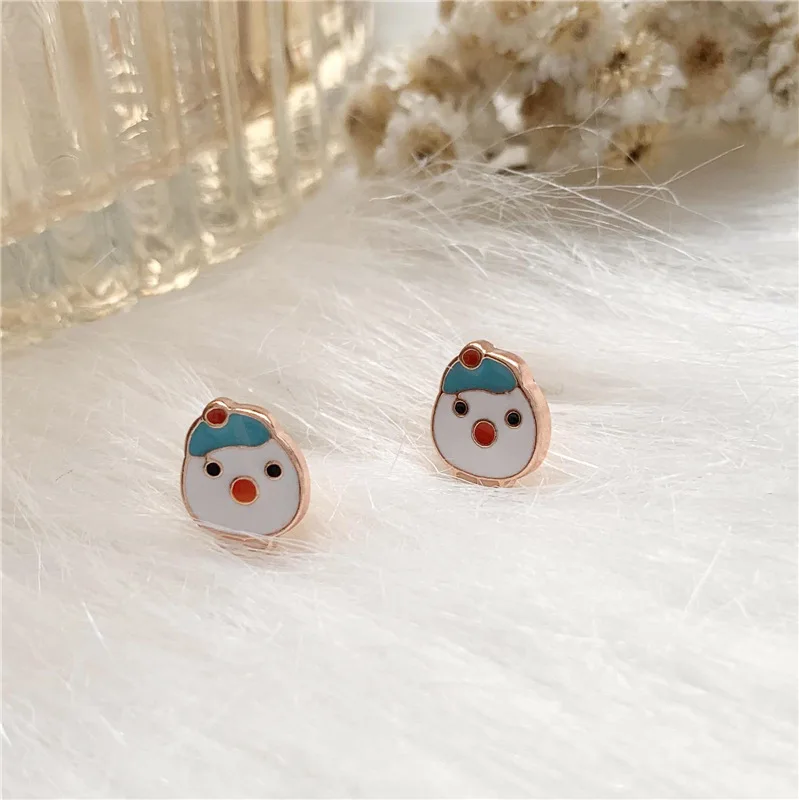 

Cute Little Cartoon Penguin Little Stud Earrings From South Korea 2020 New Stylish And Versatile Girl Earrings