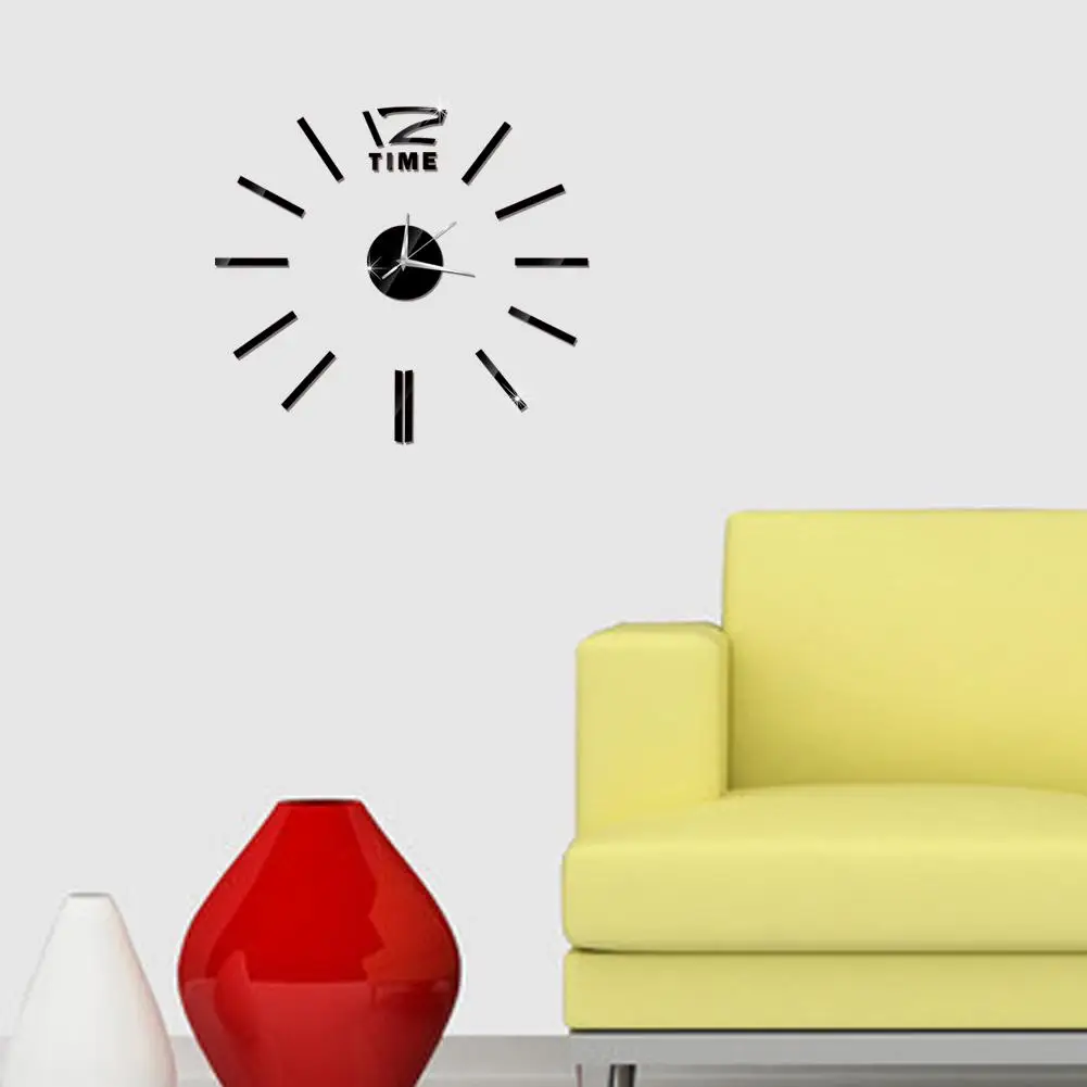 Современный дизайн Мини DIY большие настенные часы-наклейка немой Цифровой 3D стены большие часы Гостиная Офис Рождественский подарок-украшение