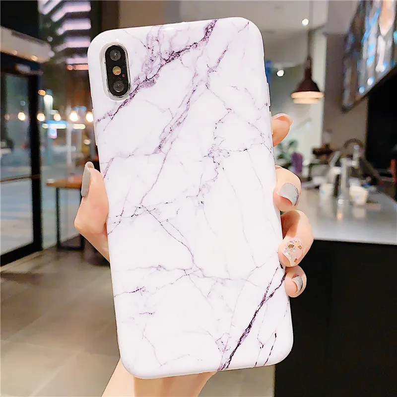C Мраморный чехол для iphone X XS Max, мягкий силиконовый чехол из ТПУ для iphone XS XR iphone 8 7 6 6S Plus, чехол Fundas Capa - Цвет: C