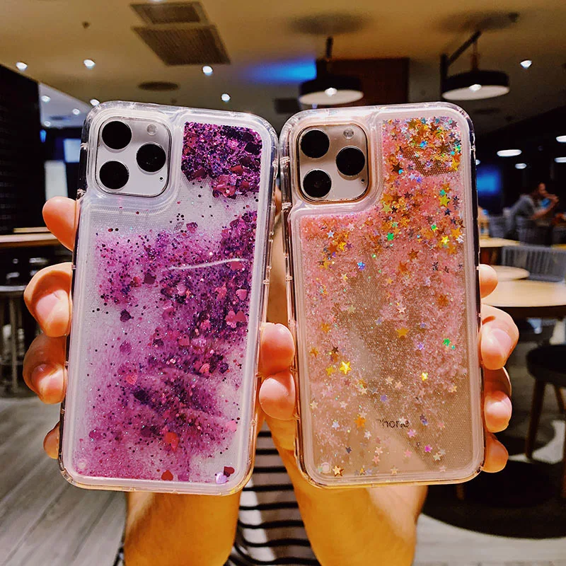 Liquid quicksand Phone Cover Case For iPhone X XR XS 11 Pro Max Colorful Art Soft Tpu Phone Case For iPhone 6 6S 7 8 Plus