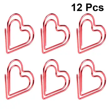 

12pcs Paper Clips Portable Creative Decorative Functional Photo Paper Note Bookmark Clips for School Office Home