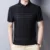 Ymwmhu Модная тонкая мужская рубашка поло черная с коротким рукавом летняя тонкая рубашка уличная полосатая Мужская рубашка поло для корейской одежды - изображение