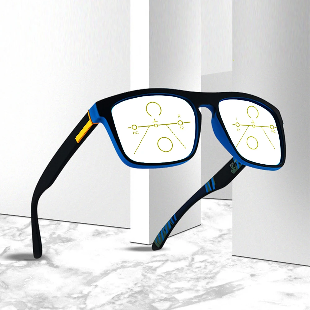 Классические модные негабаритные прогрессивные многофокусные очки для чтения, очки для дальнозоркости или дальнего добавления+ 75+ 100 150 200 до+ 4