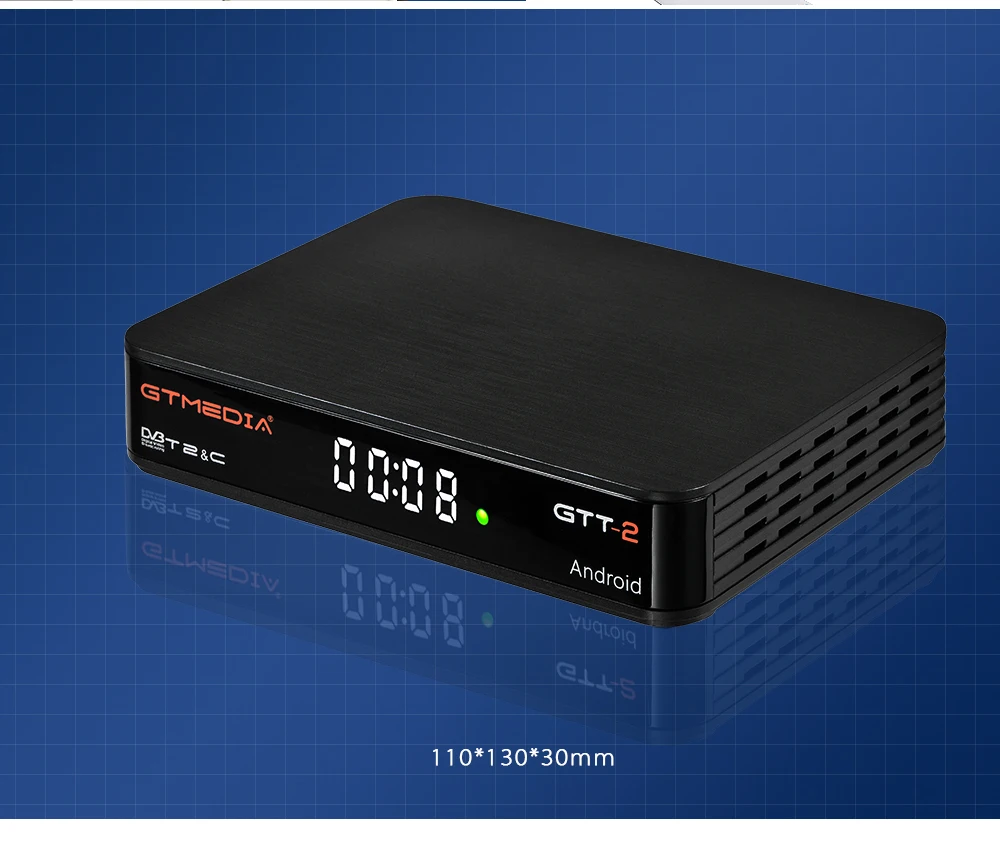 GTMEDIA GTT2 DVB-T2/C android 2g+ 8g 1080p iptv android 6,0 android DVB-T2 signal freesat gtt h.265 встроенный Wifi 2,4G cccam m3u