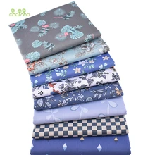 Chainho, 8 шт./лот, новая Цветочная серия, саржевая хлопковая ткань с принтом, Лоскутная Ткань, DIY швейный материал для стеганых изделий для малышей и детей