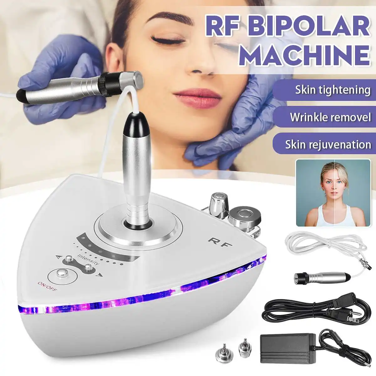 

Home Use Portable RF Radio Frequency Facial Machine For Rejuvenation Removal Wrinkle Skin Care Face Lift Facial Beauty