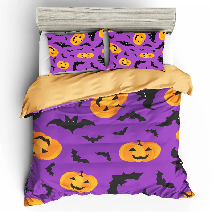 

A Bedding Set 3D Printed Duvet Cover Bed Set Halloween Home Textiles for Adults Bedclothes with Pillowcase #WSJ29