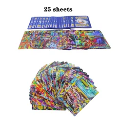 Jeu de Table Pokemon, 25 cartes Flash, pas de répétition, jeu de Poker en boîte, cadeaux pour enfants 