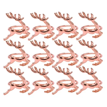 

12 Pcs Alloy Napkin Rings Deer Napkin Holders Adornment Exquisite Household Napkins Rings Set for Casual or Formal Occasions Din