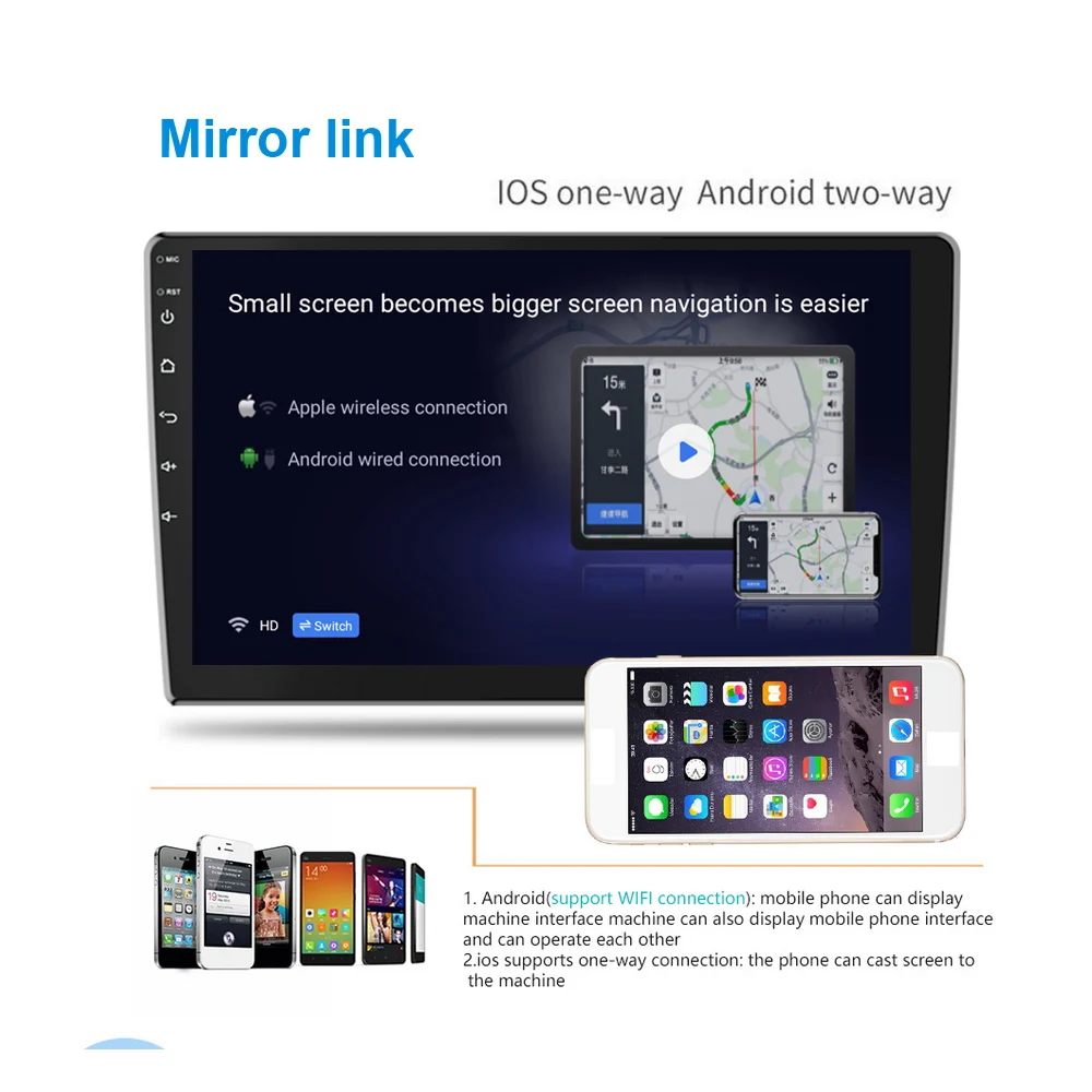 Автомобильный мультимедийный плеер 9 &quot Android 2 Din GPS навигация стерео Wi Fi Bluetooth