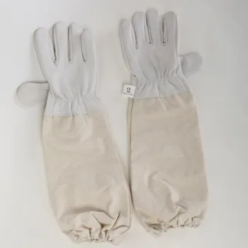

48CM Beekeeping gloves Protective Sleeves Ventilated Professional sheepskin canvas Anti Bee Apiculture beekeeping gloves D009