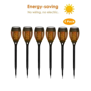 

2-8pcs Solar Flame Light Flickering lawn lamp Solar Light Control Solar Flame Light Dance Flame Outdoor IP65 Garden Torch Lamp f