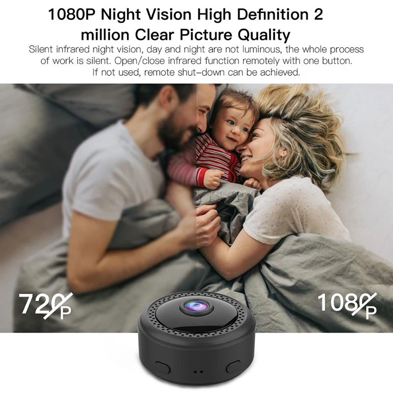 Мини видеокамера HD Wi Fi Цифровая маленькая Беспроводная IP ИК безопасность