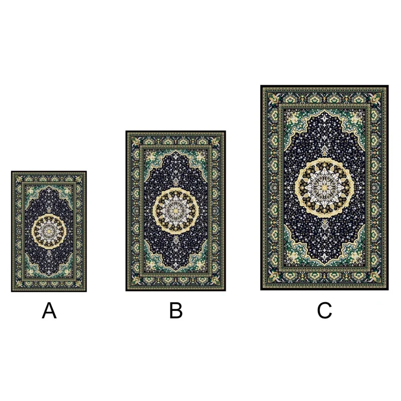 Living Room Bedroom Rug Antiskid Soft Carpet Modern Carpet Mat Crystal Velvet Washable Non-Slip Decorative Floor Mat H7