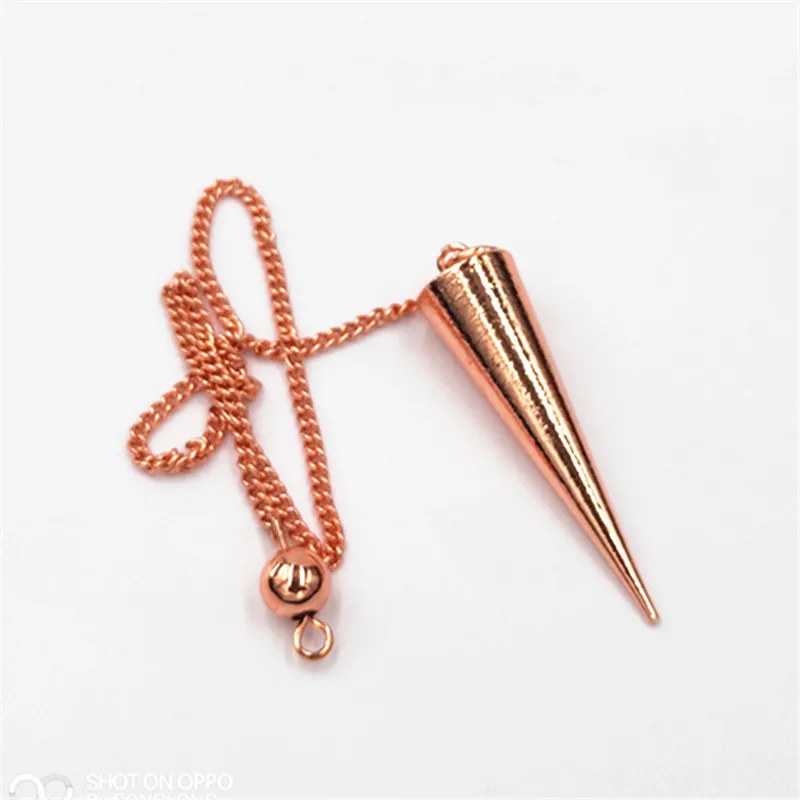 3.8 cm big rose gold Металлическая подвеска Маятник рейки маятник амулет исцеляющая Пирамида духовные маятники для придавая медные амулет для чакр - Окраска металла: 3.8 cm big rose gold