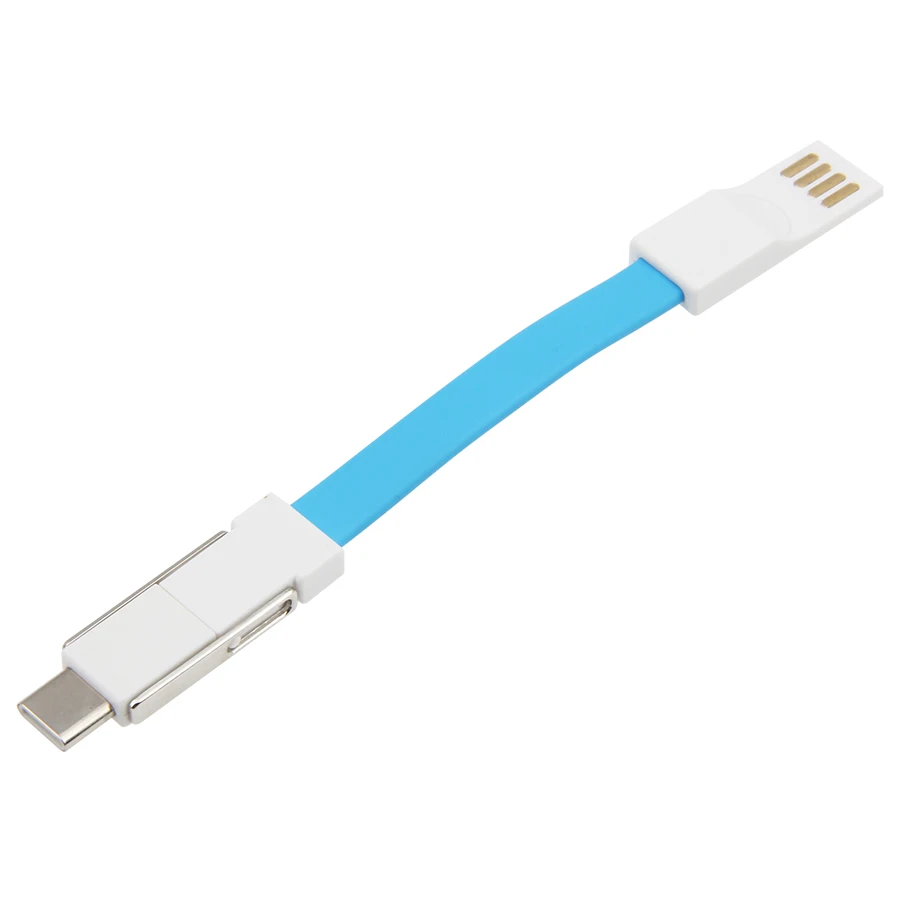 아이폰 안드로이드 휴대폰용 마그네틱 USB 충전 케이블, 마이크로 USB C 타입 미니 2A 키체인, 데이터 동기화 라인 코드, 3 in 1, 500 개