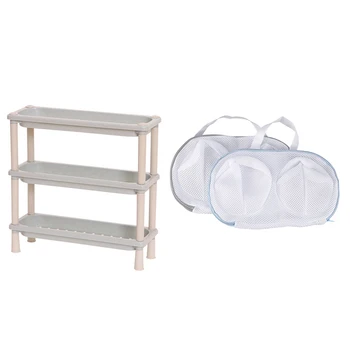 

Mesh Bra Washing Bag Laundry Bag Protection Underwear Pouch & Multi Use Household Holder Bathroom Desktop Side Shelf