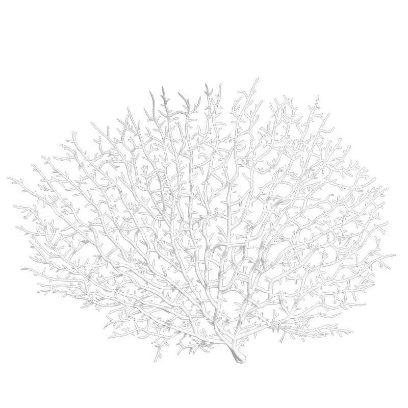 Моделирование веточки кораллов пластиковые морские деревья высушенная ветка свадебные искусственные украшения комнаты Splantas Artificiales Para DecoracionGM - Цвет: Белый