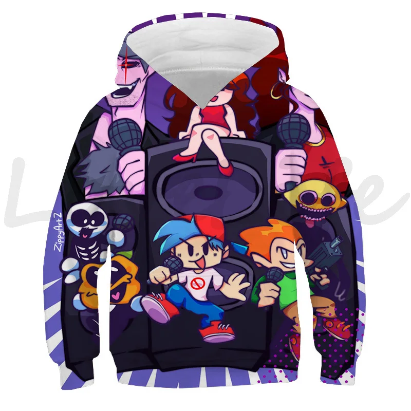 thumbnail image 1 of Nueva sudadera con capucha con estampado 3D Friday Night Funkin para niños, ropa para niños, sudadera de moda para niños, ropa de calle, juego de anime, camisetas de gran tamaño, 1 of 5