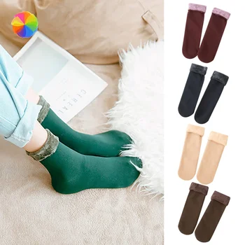

Mens Sleeping Socks Wool Snow Socks Seamless Velvet Boots Winter Warmers Thick Warm Cashmere