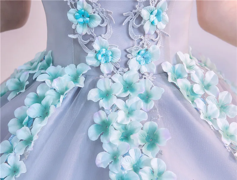 Элегантное синее Пышное Платье с жемчужинами и рукавами Vestidos De 15 Anos Платья вечерние бальные платья для девочек 16 платья Robe De Bal