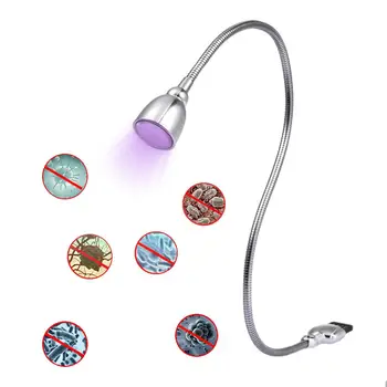 

UV Light Sanitizer 360 Degree Adjustable Germicidal Rechargeable Ultraviolet UV Sterilizer Lamp For Bedroom Phone Mask Clothes