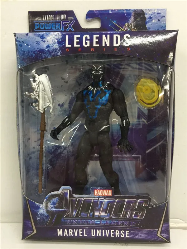 Black Panther NO BOX Светодиодный танос дети marvel Капитан Америка Тор Железный человек Халк Мстители фигурка игрушки модель куклы - Цвет: Black Panther NO BOX