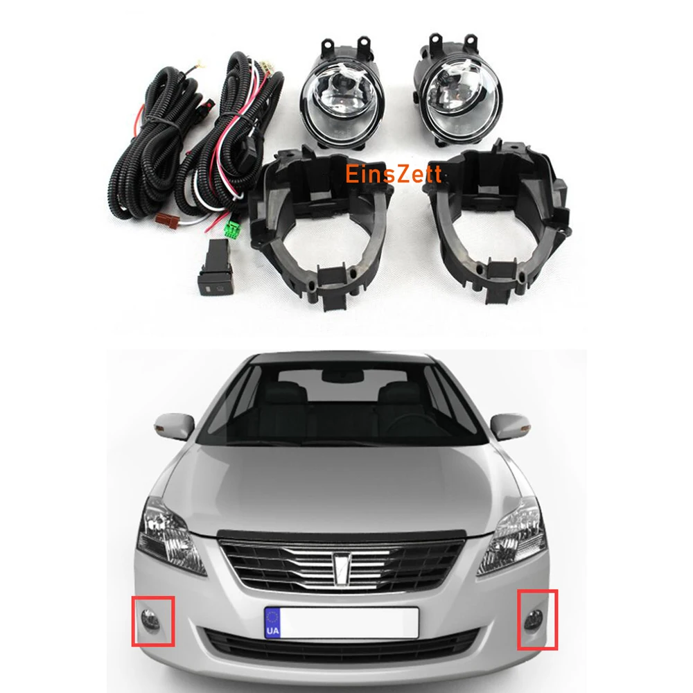 1set Car Fog Light Assembly For Toyota Premio 2010-2015 Front Bumper Halogen Bulb Day with Wiring Switch | Автомобили и мотоциклы