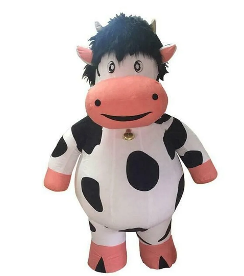 Cosplay Inflatable Costume Milk Cow Mascot Fursuit Halloween Fancy Party Dress-up Outfit Clothing Carnival for Advertising | Тематическая