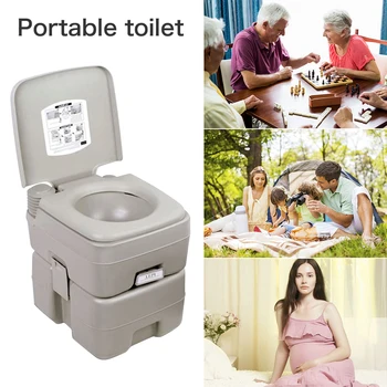 

20L Outdoor Portable Camping Toilet Camping Caravan RV Boat Picnic Fishing Flush Festival Accessories Commode Movable Toilet